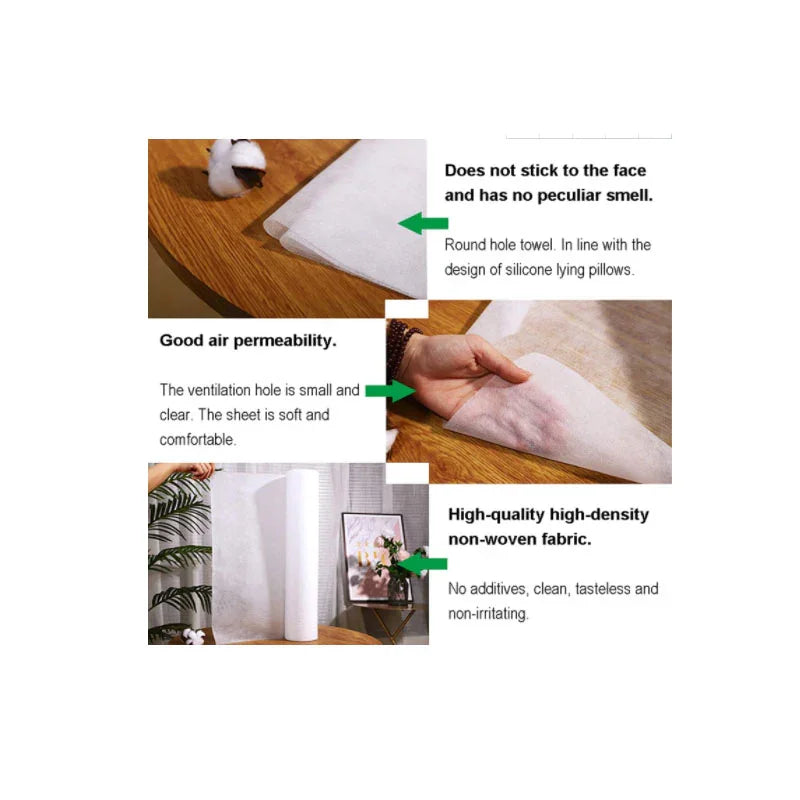 180×80cm Disposable Non-Woven Bed Sheet Roll – 1 Roll (50pc Set)