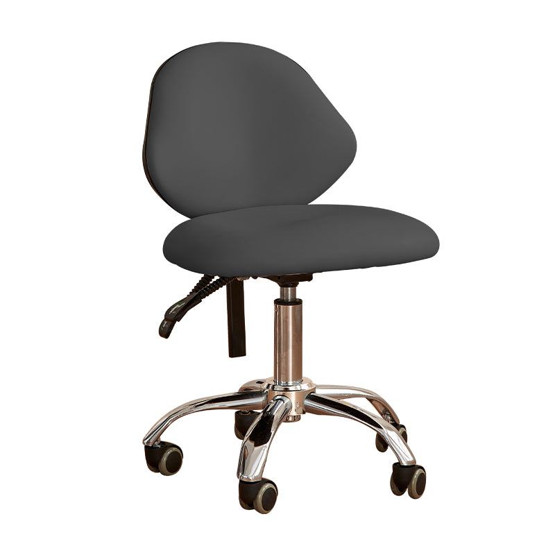 Curved Backrest Rolling Stool – Seoul Series