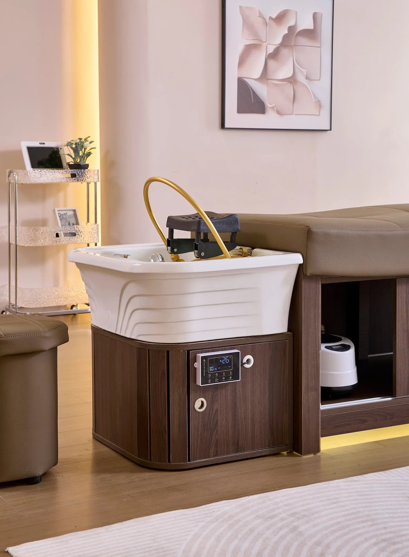 Heated Shampoo Spa Bed with Water Circulation &amp; Steaming – Monaco Series