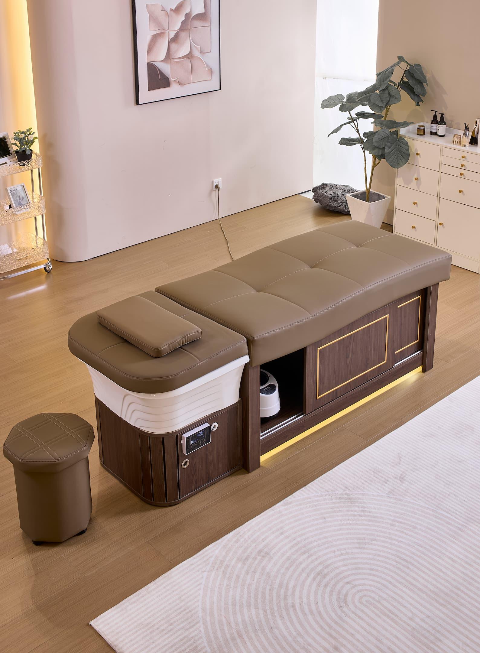 Heated Shampoo Spa Bed with Water Circulation &amp; Steaming – Monaco Series