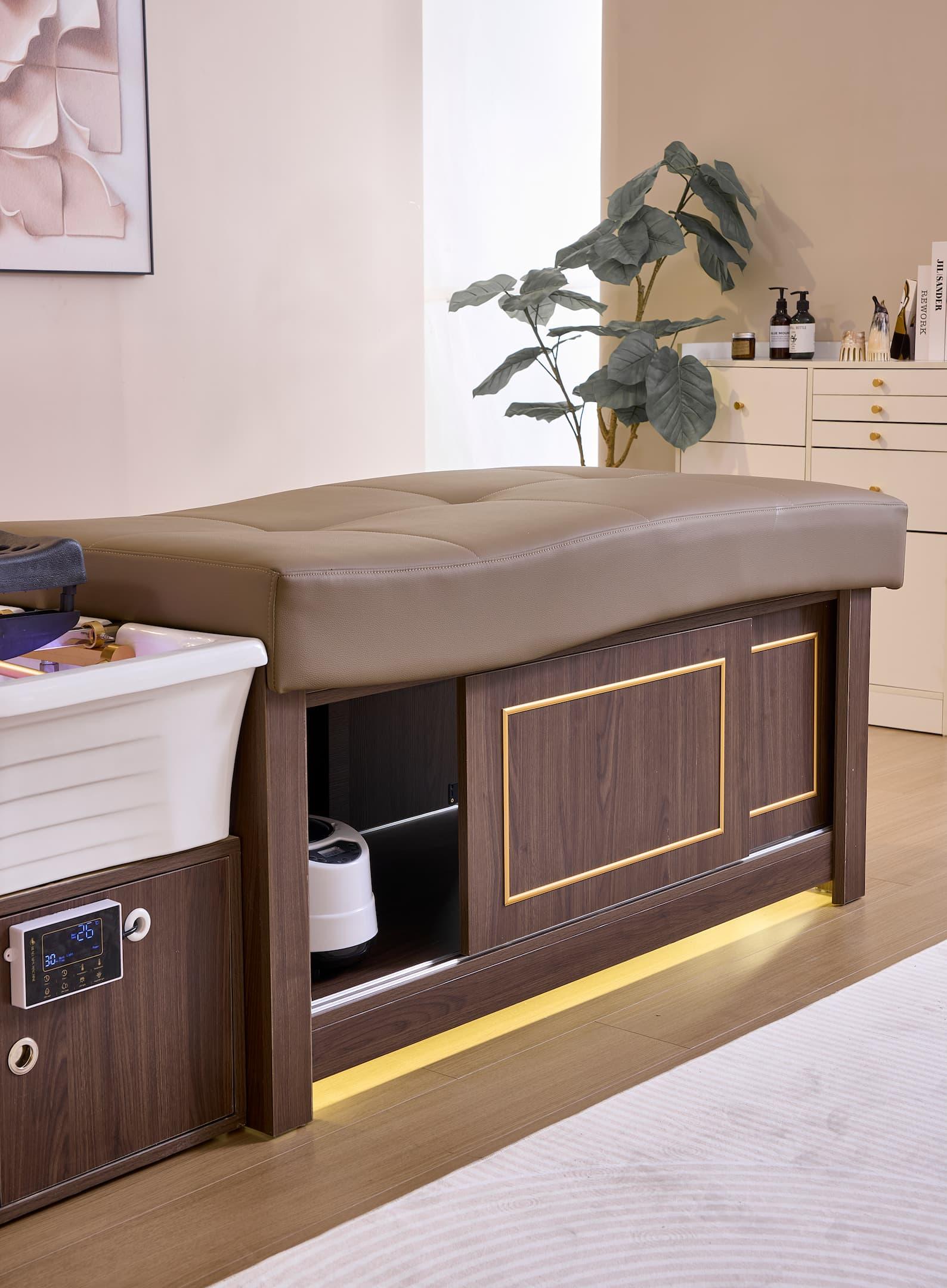 Heated Shampoo Spa Bed with Water Circulation &amp; Steaming – Monaco Series