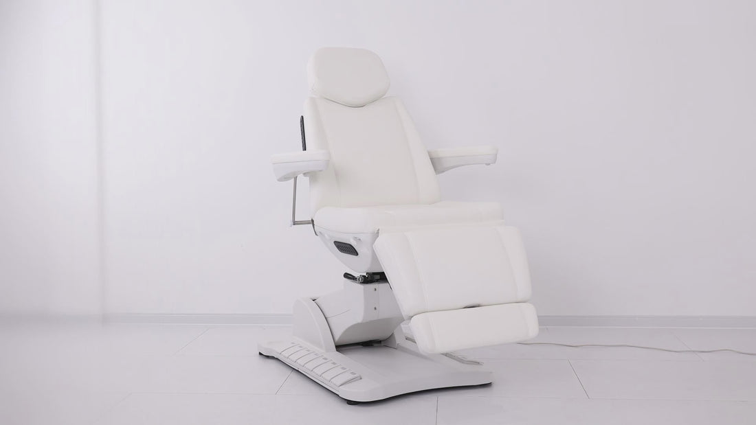 4-Motor Heated Facial Bed with Swivel, Foot Control & One-Touch Reset – Milan Series
