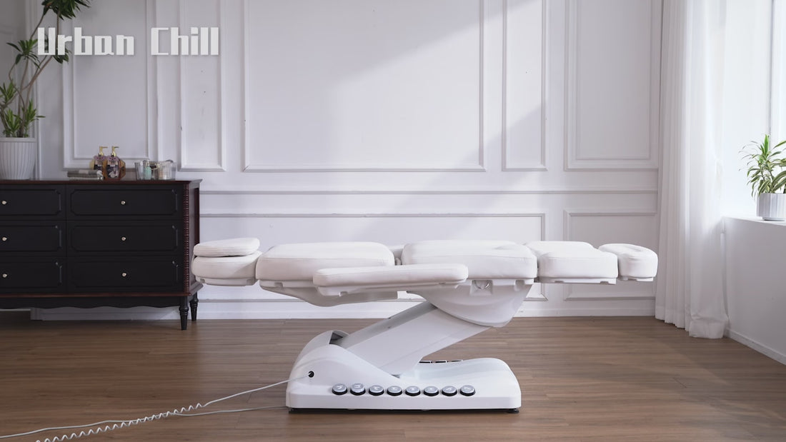 4-Motor Heated Electric Facial Bed with Foot Pedal & LED – Yamba Series